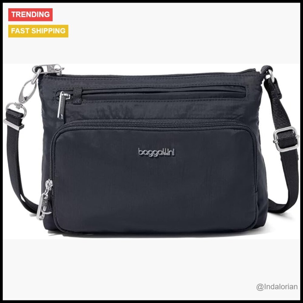 Anti-Theft Crossbody Bag Slash-Resistant RFID Secure Travel Purse Lightweight